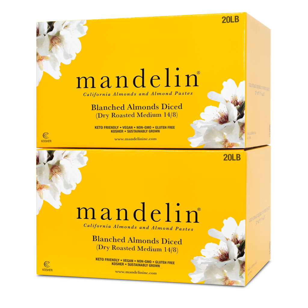 Blanched Almonds Diced Dry Roasted Almonds Medium (14/8)