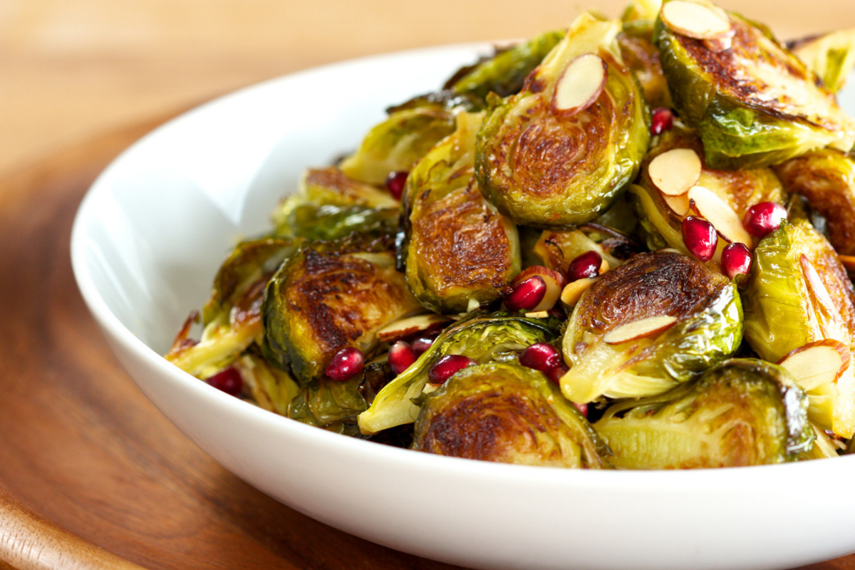 Brussels Sprouts With Almonds And Pomegranate