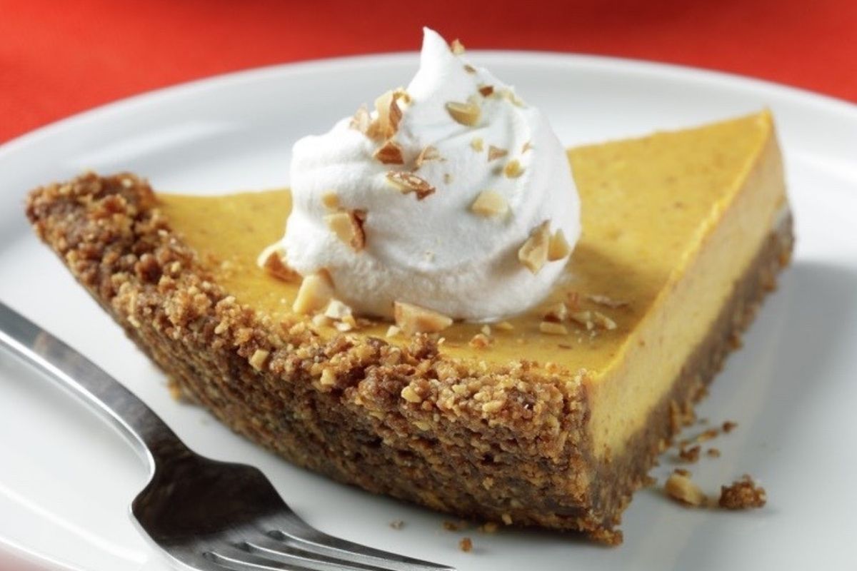 Almond Crusted Pumpkin Cheesecake