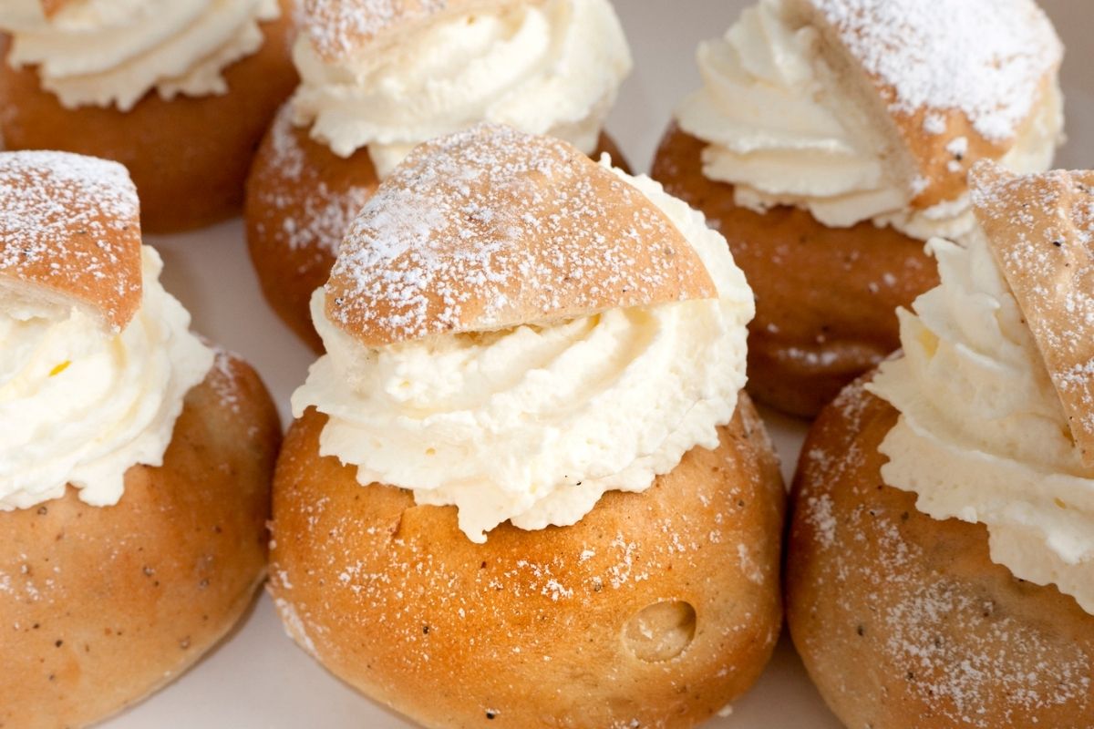 Almond Cream Filled Shrove Tuesday Buns