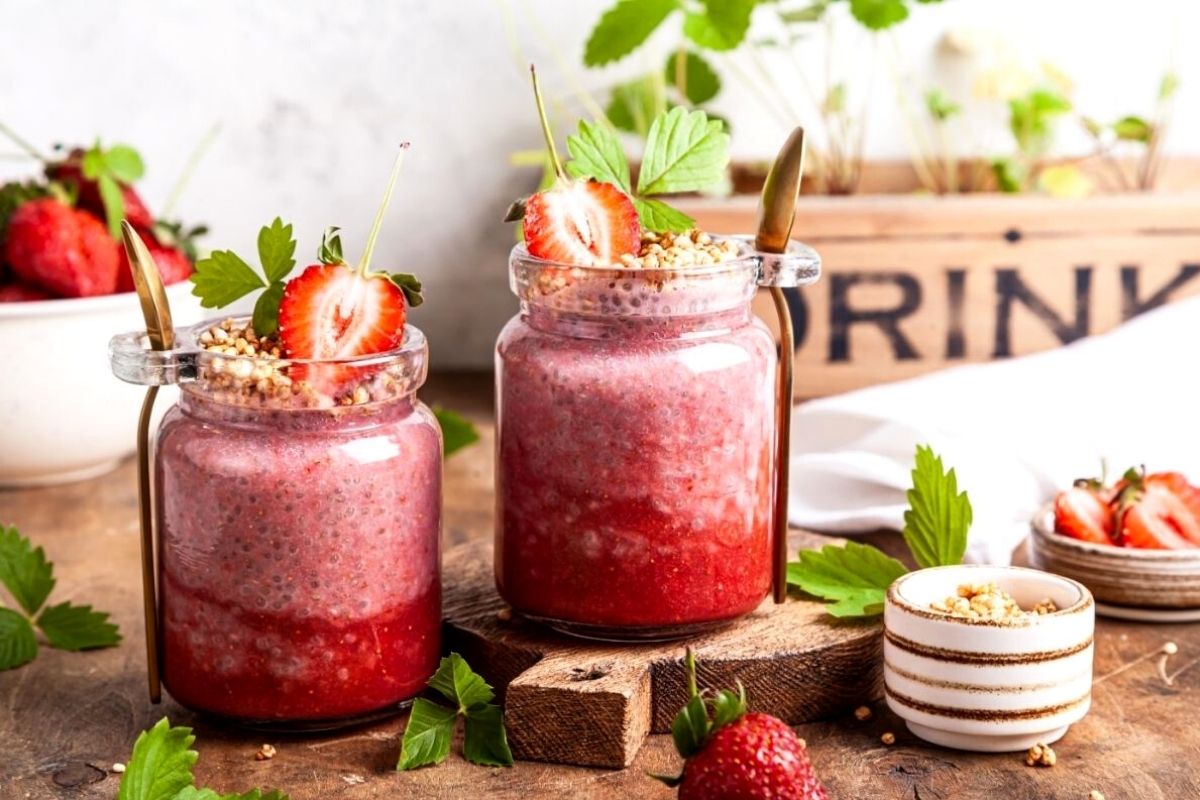 Strawberry Almond Chia Pudding