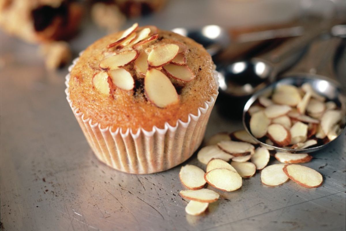 Almond Banana Chocolate Chip Muffins