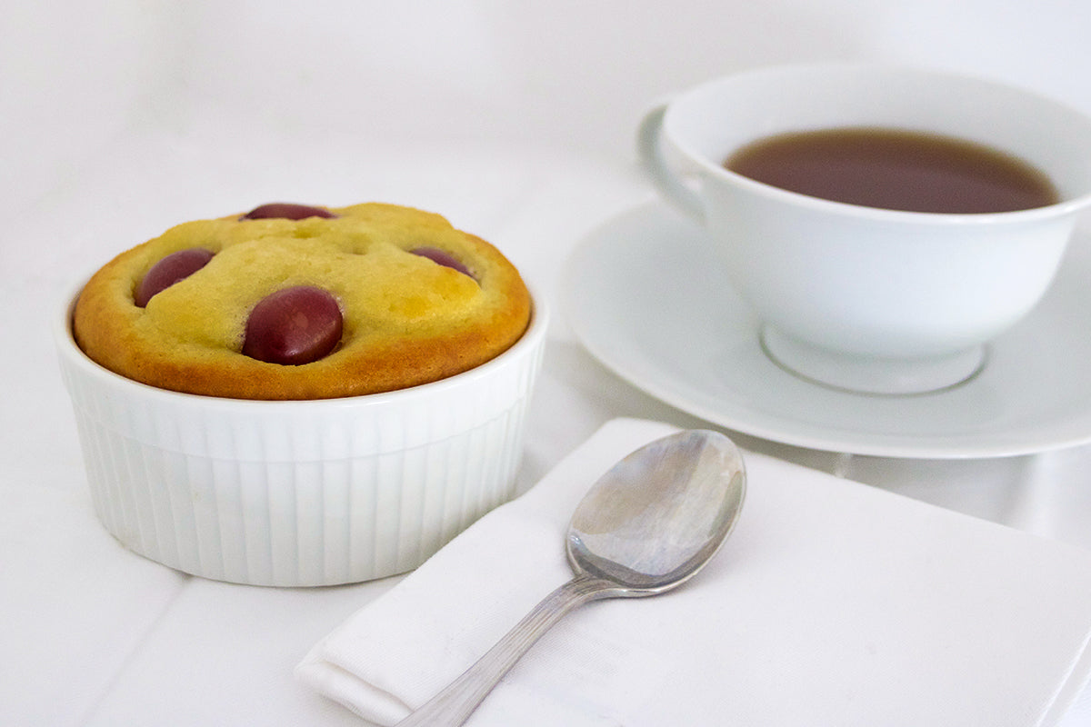 Almond Cake with Cognac and Grapes