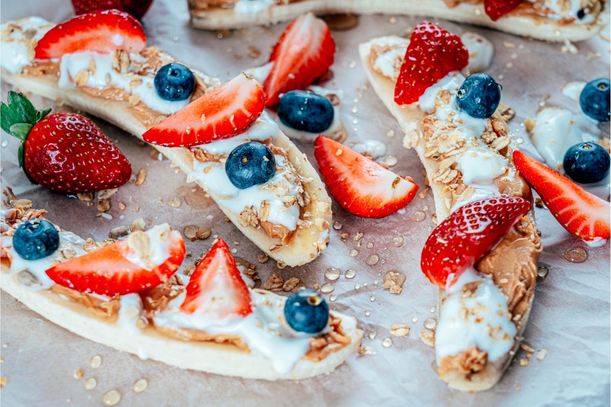 Almond Butter Banana Splits