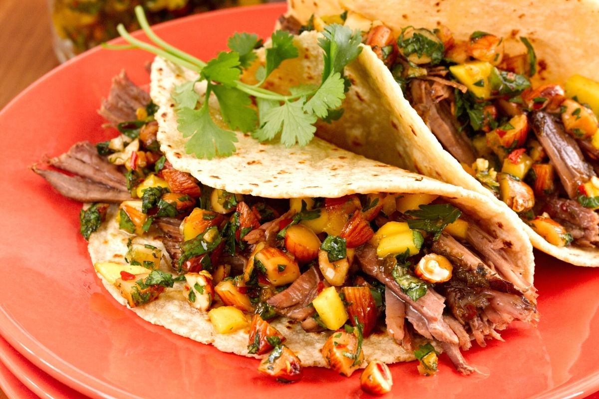 Beef Barbacoa Tacos with Almond Mojo