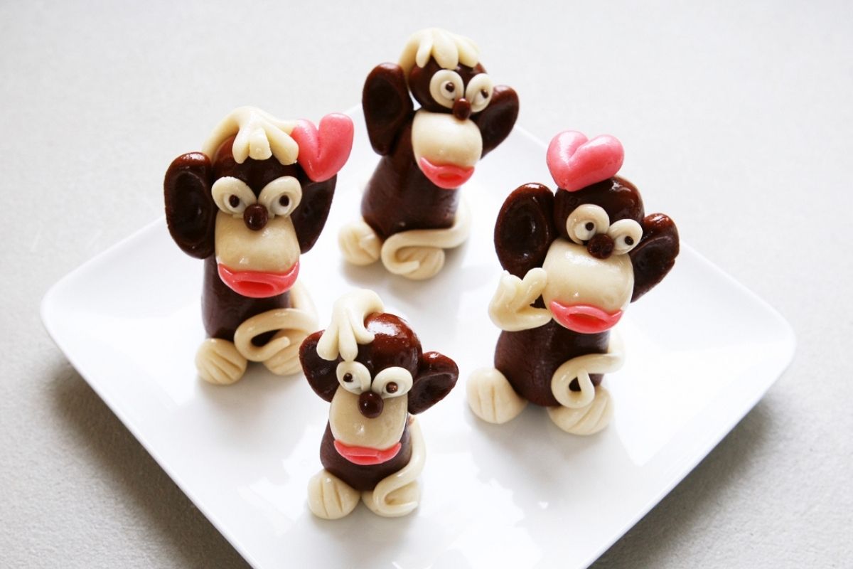 Marzipan Monkey Figurine