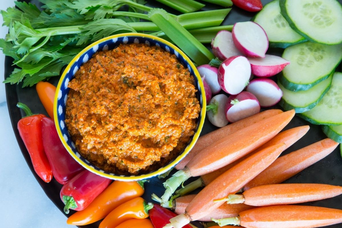 Toasted and Roasted Almond Romesco Dip