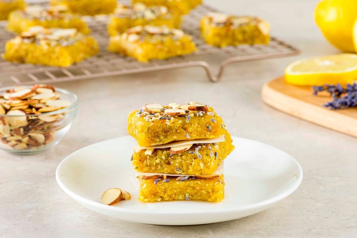 Lemon Lavender Almond Bars