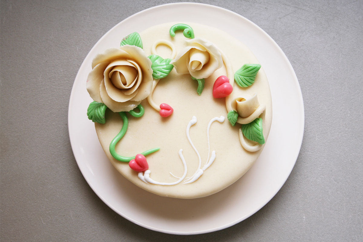 Marzipan Ruffle Cake