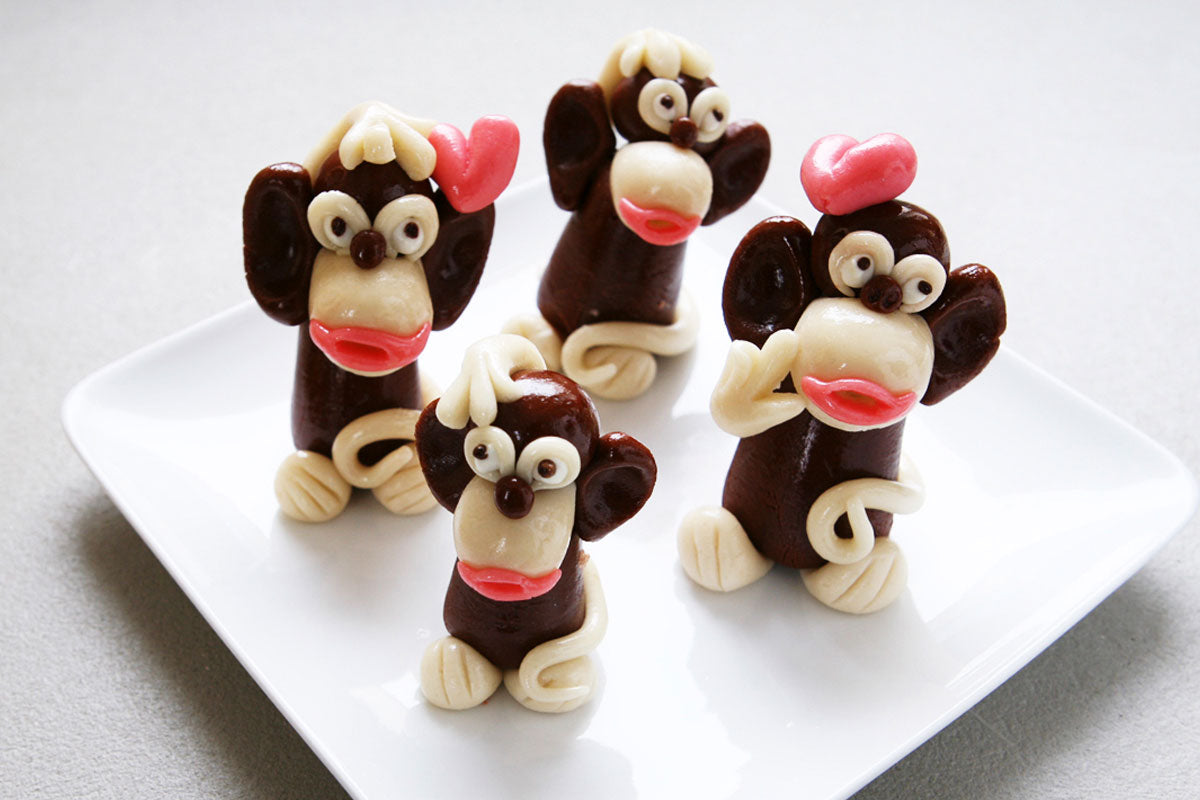 Marzipan Monkey Figurine