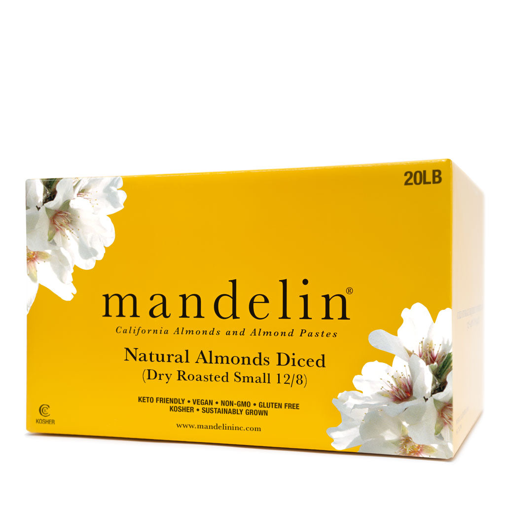 Natural Almonds Diced Dry Roasted Small (12/8)
