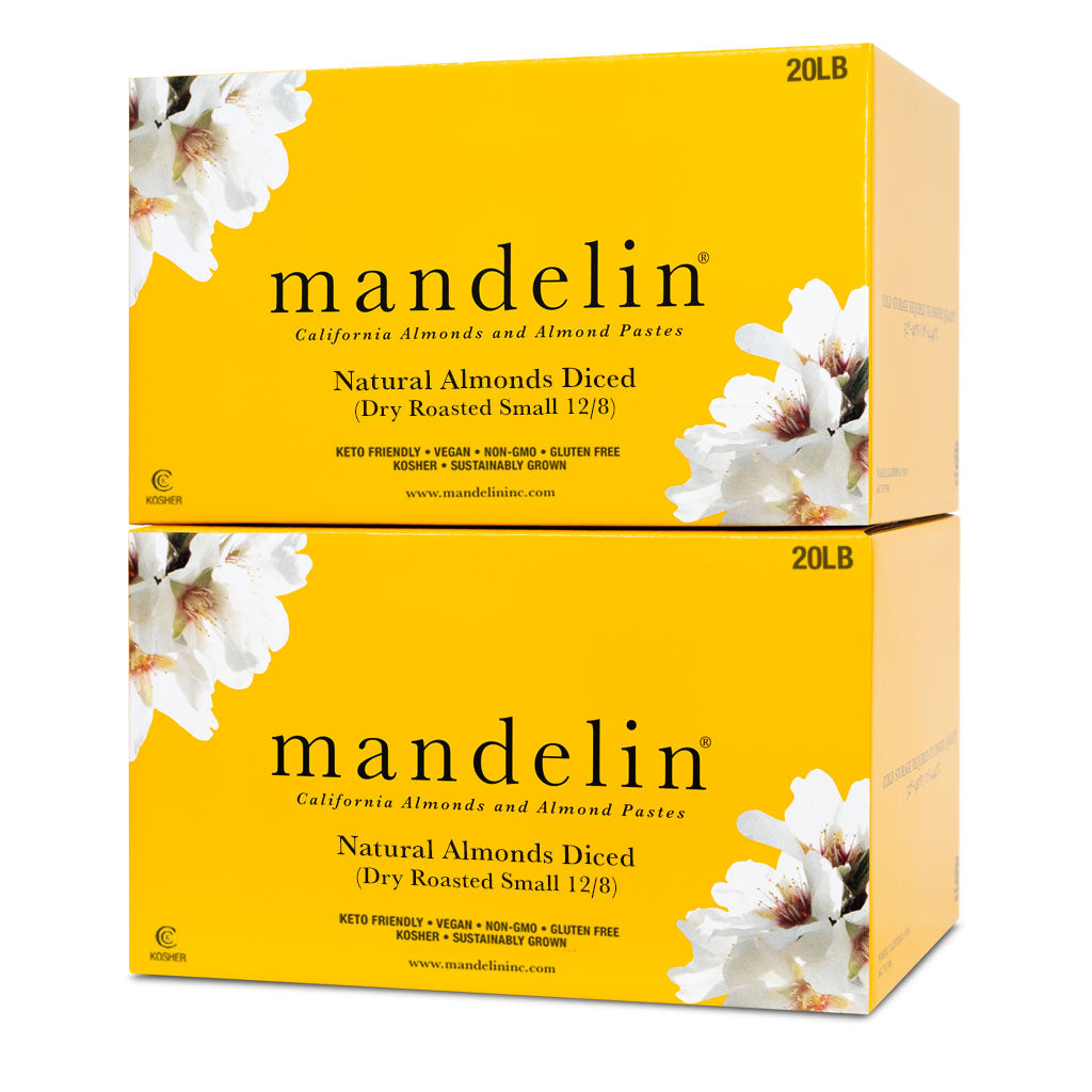 Natural Almonds Diced Dry Roasted Small (12/8)